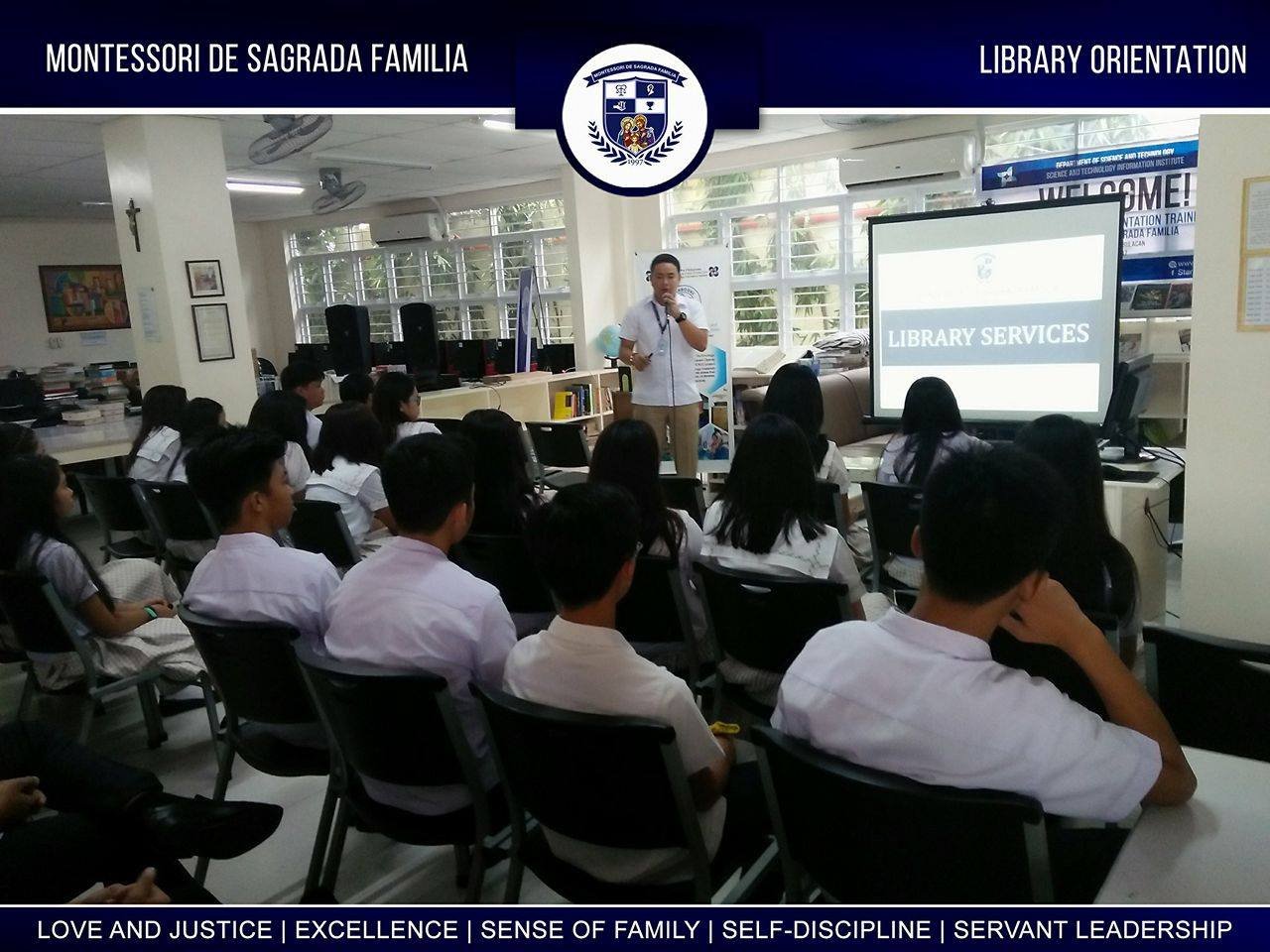 Sagradans undergo orientation on responsible library use