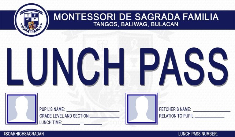 Elementary Department Lunch Pass 2017-2018