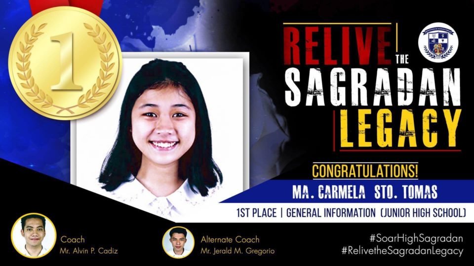 Sagradan smarty tops the General Information Quiz Bee | MDSF