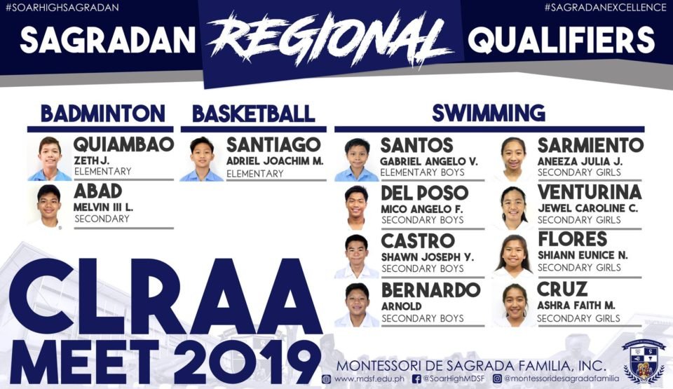 11 Sagradan athletes, all set for CLRAA