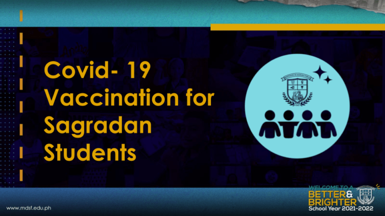 Vaccination of 12-17 y/o, ongoing; reopening of schools, possible next SY─Silamor