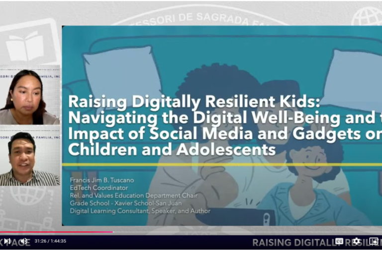 Ed-tech webinar empowers Sagradan parents, sharpens strategies to foster digital well-being | Montessori De Sagrada Familia, Inc | Tangos, Baliwag, Bulacan