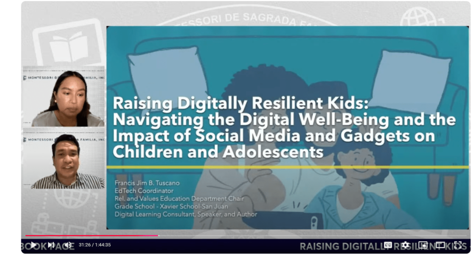 Ed-tech webinar empowers Sagradan parents, sharpens strategies to foster digital well-being  | Montessori De Sagrada Familia, Inc | Tangos, Baliwag, Bulacan Ed-tech webinar empowers Sagradan parents, sharpens strategies to foster digital well-being | Montessori De Sagrada Familia, Inc | Tangos, Baliwag, Bulacan
