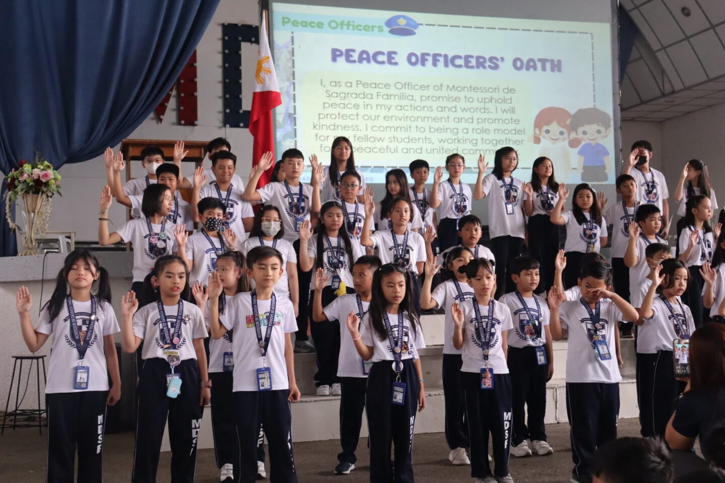 'Peace' Up at Campus, Grade School Curbs Plastic Use | Montessori De Sagrada Familia, Inc | Tangos, Baliwag, Bulacan