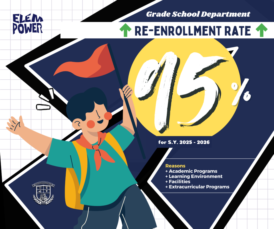 Re-enrollment rate at MDSF grade school up at 95% — Survey | Montessori De Sagrada Familia, Inc | Tangos, Baliwag, Bulacan