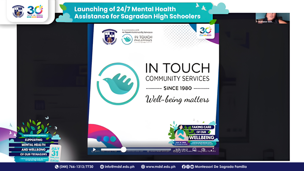 Mental Health Matters: MDSF Launches 24/7 Support Services | Montessori De Sagrada Familia, Inc | Tangos, Baliwag, Bulacan Mental Health Matters: MDSF Launches 24/7 Support Services | Montessori De Sagrada Familia, Inc | Tangos, Baliwag, Bulacan
