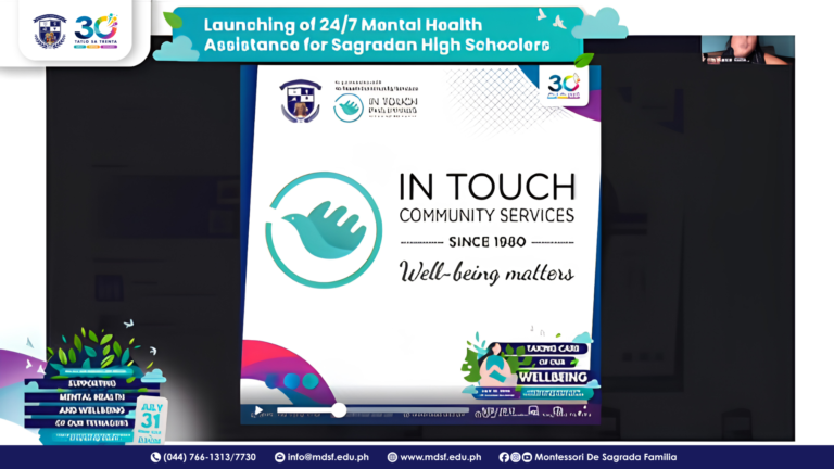 Mental Health Matters: MDSF Launches 24/7 Support Services | Montessori De Sagrada Familia, Inc | Tangos, Baliwag, Bulacan Mental Health Matters: MDSF Launches 24/7 Support Services | Montessori De Sagrada Familia, Inc | Tangos, Baliwag, Bulacan